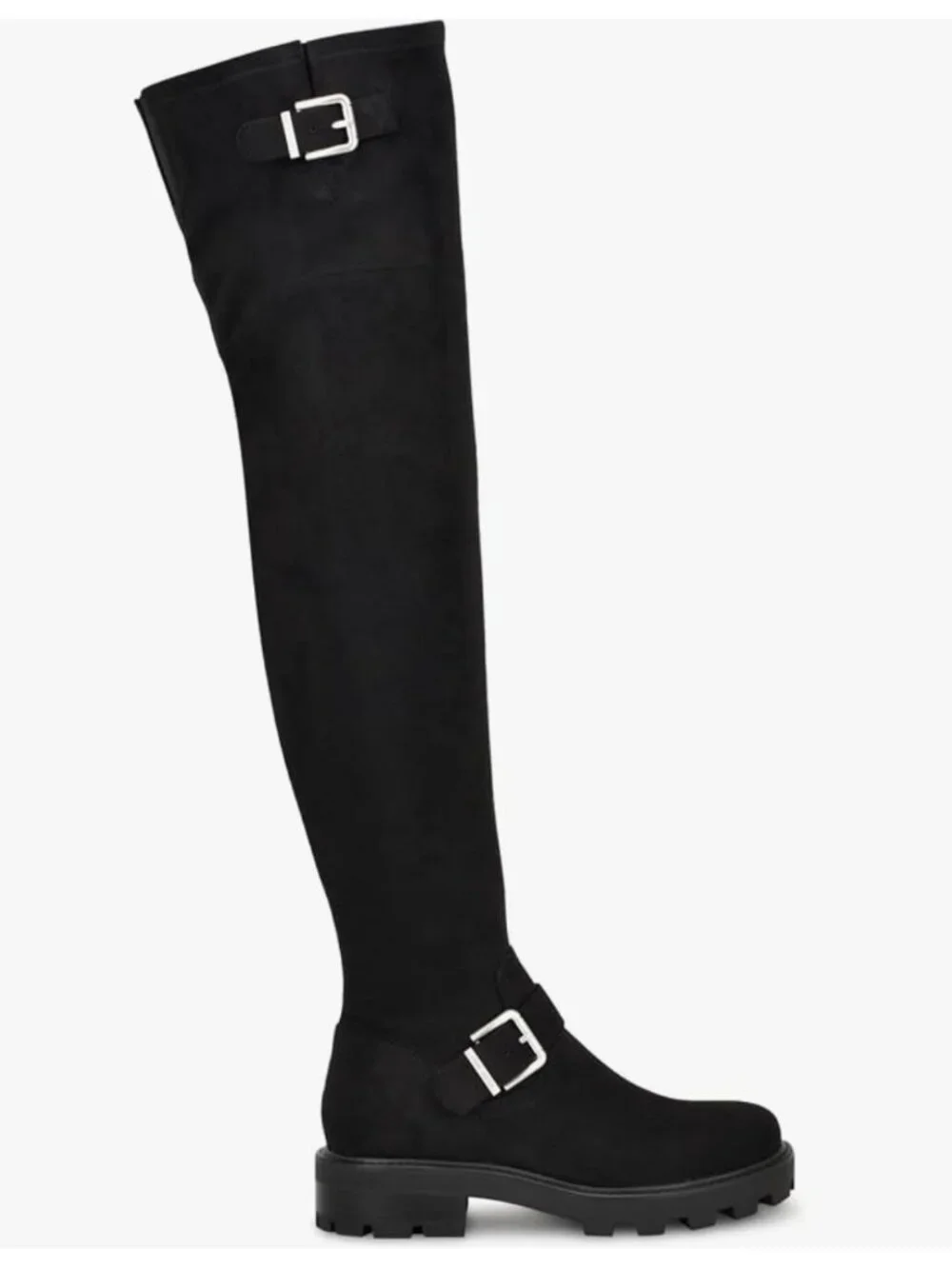 Nine West Nans Lug Sole Over-the-Knee Boots – Black Faux Suede – Size 6.5 (BNWT)